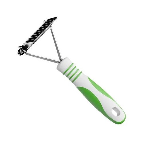 Andis Heavy Duty Stainless Steel Dematting Rake White Lime Green