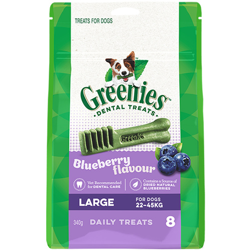 Greenies Blueberry Flavour Large Dogs Dental Treats 22-45kg 340g
