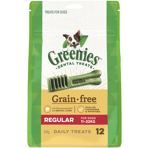 Greenies Grain Free Regular Dogs Dental Treats 11-22kg 340g
