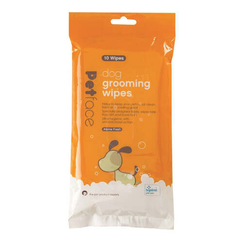 Petface Dog Grooming Wipes Cleans Ears & Eyes Alpine Fresh 10 Pack