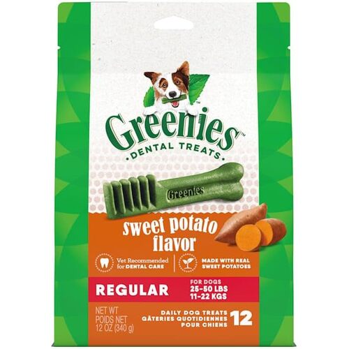 Greenies Dental Treats Sweet Potato for Regular Dogs 11-22kgs 340g