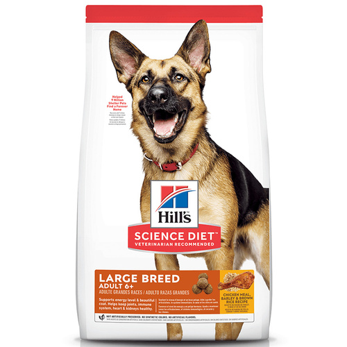 Hills Adult 6+ Large Breed Dry Dog Food Chicken Meal Barley & Brown Rice 12kg