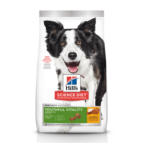 Hills Adult 7+ Youthful Vitality Dry Dog Food Chicken & Rice 5.76kg