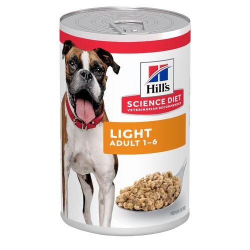 Hills Adult Light 1-6 Years Wet Dog Food with Liver 12 x 370g