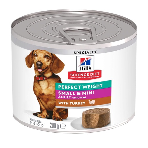 Hills Dog Adult Small & Mini Perfect Weight Wet Dog Food with Turkey 12 x 200g