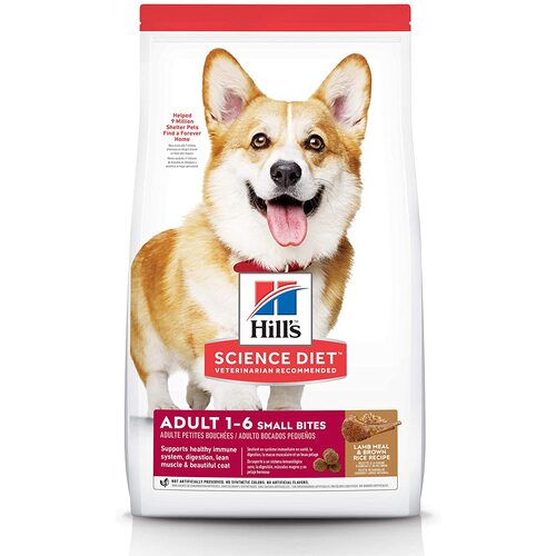 Hills Adult 1+ Small Bites Dry Dog Food Lamb Meal & Brown Rice 7.03kg