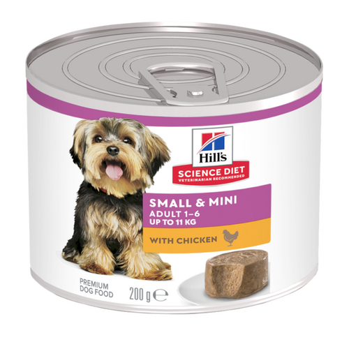 Hills Dog Adult Small & Mini Wet Dog Food with Chicken 12 x 200g