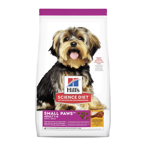 Hills Adult 1+ Small Paws Dry Dog Food Lamb Meal & Brown Rice 7.10kg