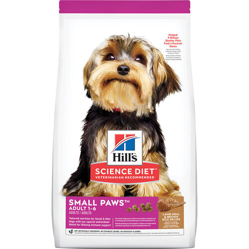 Hills Adult 1+ Small Paws Dry Dog Food Lamb Meal & Brown Rice 2.04kg