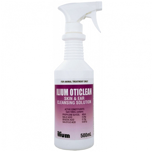 Ilium Oticlean Spray Pet Skin & Ear Cleansing Solution 500ml