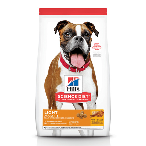 Hills Adult 1+ Light Dry Dog Food Chicken Meal & Barley 12kg