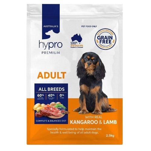 Hypro Premium Adult All Breeds Grain-Free Dry Dog Food Kangaroo & Lamb 2.5kg