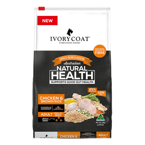 Ivory Coat Adult Small Breed Dry Dog Food Chicken & Brown Rice 2.5kg