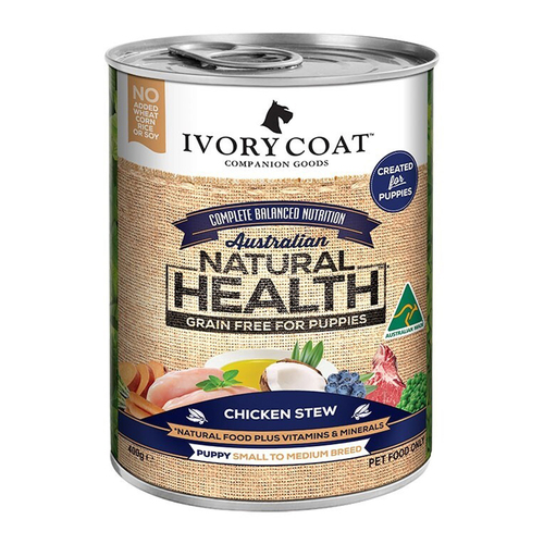 Ivory Coat Puppy Wet Dog Food Chicken Stew 12 x 400g