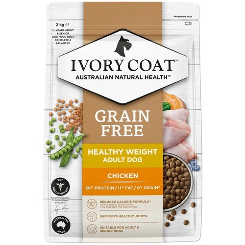 Ivory Coat Adult Healthy Weight Grain-Free Dry Dog Food Chicken 2kg