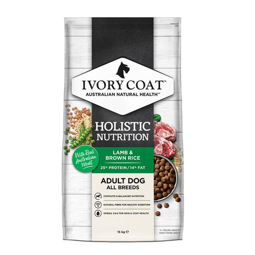 Ivory Coat Adult Holistic Nutrition Dry Dog Food Lamb & Brown Rice 20kg