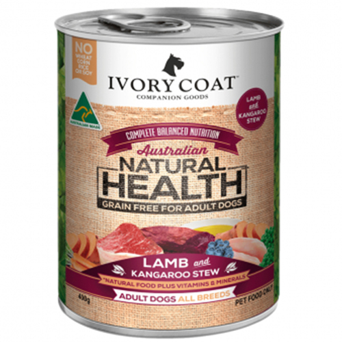 Ivory Coat Dog Adult Lamb & Kangaroo Stew 400g Cans x 12 