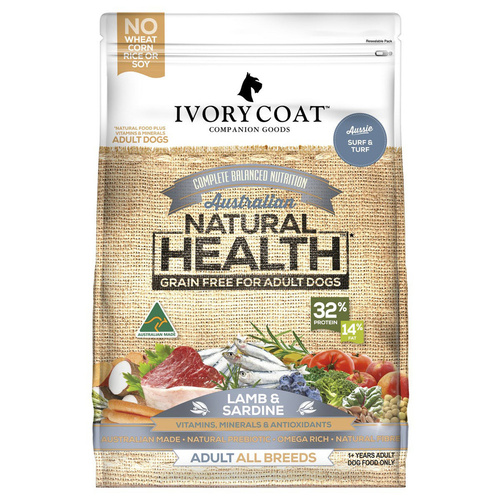 Ivory Coat Dog Adult 1+ Grain Free Lamb & Sardine 2kg 