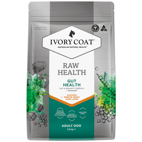 Ivory Coat Adult Raw Health Gut Health Dog Food Chicken + Raw Lamb 1.8kg