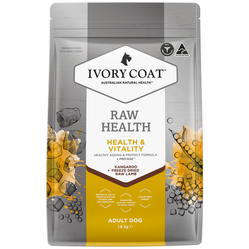 Ivory Coat Adult Raw Health Health & Vitality Dog Food Kangaroo 1.8kg