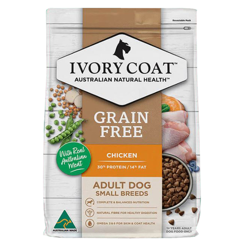 Ivory Coat Adult Small Breed Grain Free Dry Dog Food Chicken 8kg