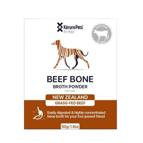 Korure Pets Beef Bone Broth Powder Grass-Fed Beef for Dogs 50g