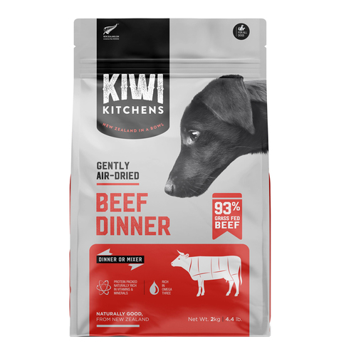 Kiwi Kitchens Gently Air-Dried Grass Fed Beef Dinner Dry Dog Food 2kg