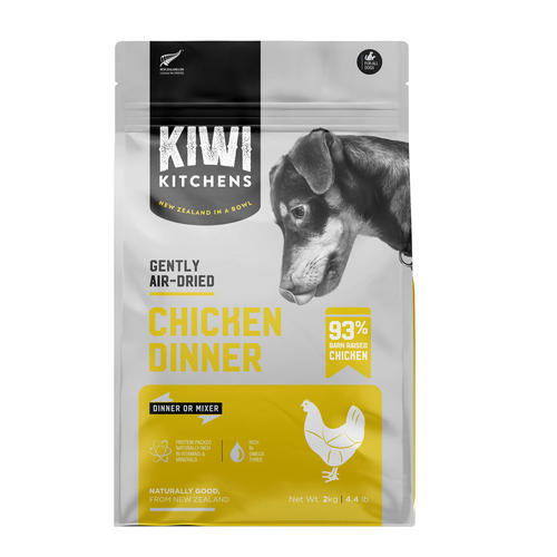 Kiwi Kitchens Gently Air-Dried Barn Raised Chicken Dinner Dry Dog Food 2kg