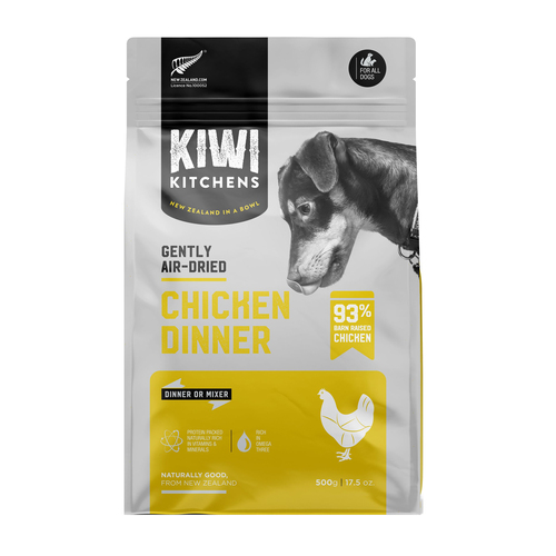 Kiwi Kitchens Gently Air-Dried Barn Raised Chicken Dinner Dry Dog Food 500g