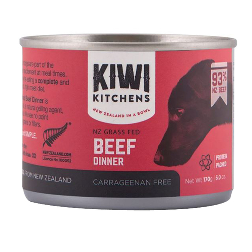 Kiwi Kitchens Grass Fed Beef Dinner Canned Wet Dog Food 170g x 24
