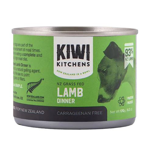 Kiwi Kitchens Grass Fed Lamb Dinner Canned Wet Dog Food 170g x 24