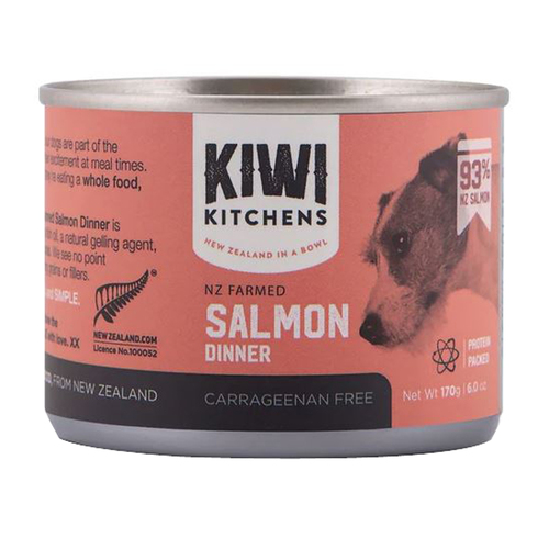 Kiwi Kitchens Farmed Salmon Dinner Canned Wet Dog Food 170g x 24