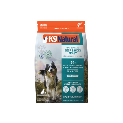 K9 Natural All Breeds NZ Beef & Hoki Feast Grain-Free Dry Dog Food 500g