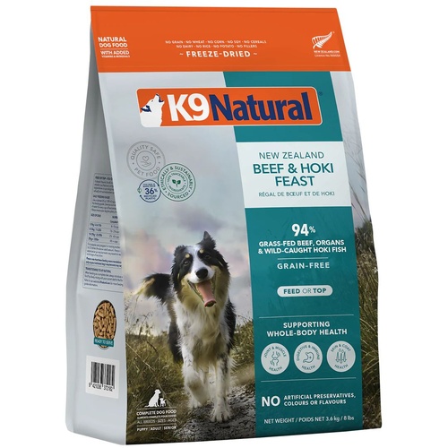 K9 Natural All Breeds NZ Beef & Hoki Feast Grain-Free Dry Dog Food 3.6kg