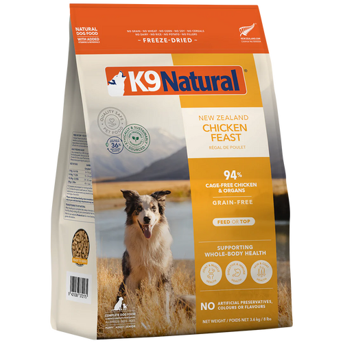 K9 Natural All Breeds NZ Chicken Feast Grain-Free Dry Dog Food 3.6kg