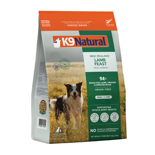 K9 Natural All Breeds NZ Lamb Feast Grain-Free Dry Dog Food 3.6kg
