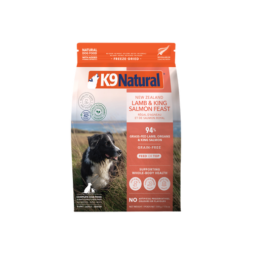 K9 Natural All Breeds NZ Lamb & King Salmon Feast Grain-Free Dry Dog Food 500g