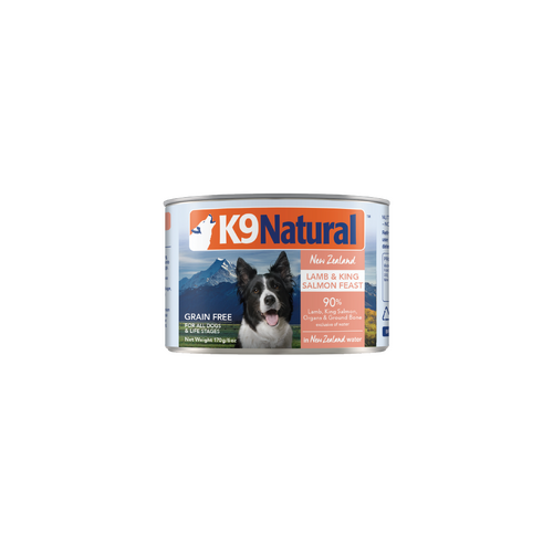 K9 Natural All Life Stages NZ Lamb & King Salmon Feast Canned Dog Food 12 x 170g