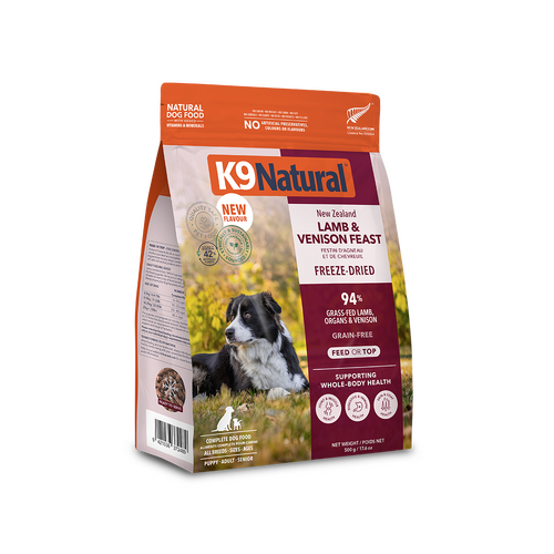 K9 Natural All Breeds NZ Lamb & Venison Feast Grain-Free Dry Dog Food 500g