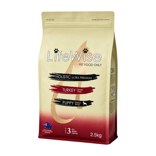 Lifewise Puppy Stage 3 Small Bites Dog Food Turkey with Lamb & Vegetables 2.5kg