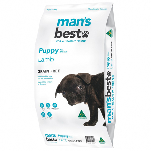 Mans Best Puppy All Breeds Grain Free Dry Dog Food Lamb 12kg