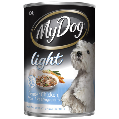 My Dog Light Wet Dog Food Tender Chicken Brown Rice & Vegetables 24 x 400g