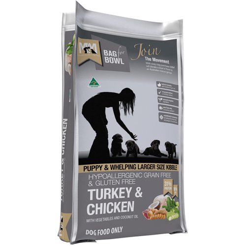 MFM Puppy & Larger Size Kibble Grain Free Turkey & Chicken Dog Food 2.5kg 