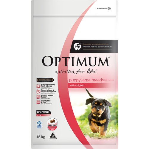 Optimum Puppy Large Breeds Up to 24 Months Dry Dog Food w Chicken 15kg