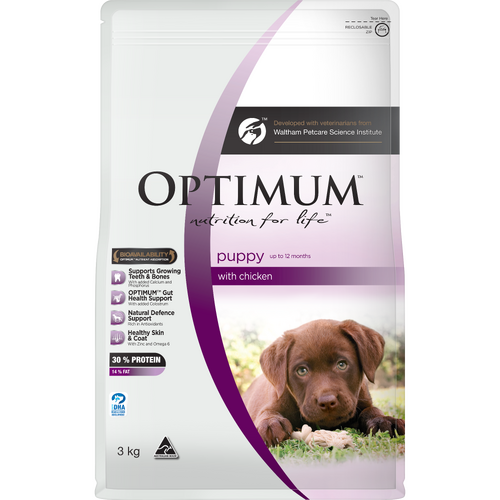 Optimum Puppy Up to 12 Months Dry Dog Food with Chicken 3kg 