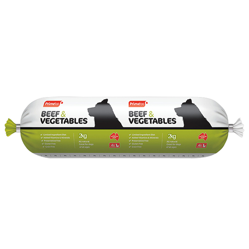 (PICK UP ONLY) Prime 100 MPD Dog Food Beef & Vegetable Roll 1kg