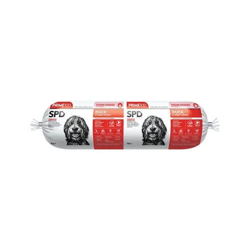 (PICK UP ONLY) Prime 100 Dog Food Duck & Sweet Potato Roll 2kg