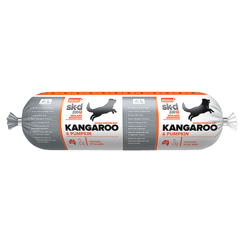 (PICK UP ONLY) Prime 100 Sk-d Dog Food Kangaroo & Pumpkin Roll 2kg