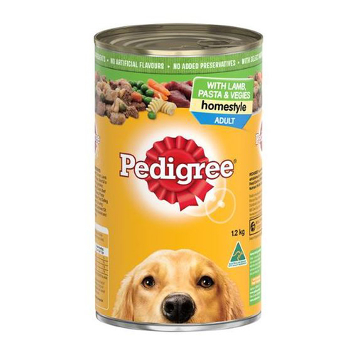 Pedigree Adult Canned Dog Food Homestyle with Lamb Pasta & Vegies 12 x 1.2kg