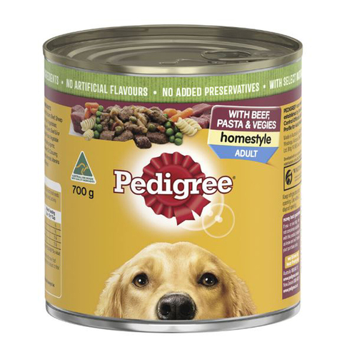 Pedigree Adult Homestyle Wet Dog Food Beef Rice & Vegies 12 x 700g